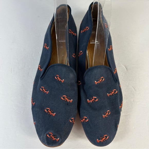 Coach Navy and Orange Patterned Women’s Loafers 11B - Picture 3 of 10